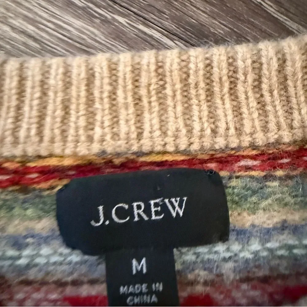 J. Crew Fair Isle sweater in lambswool blend